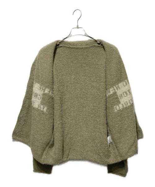 GUELL（グエル）GUELL (グエル) Shaggy Knit Cardigan カーキ サイズ:Ｌの古着・服飾アイテム