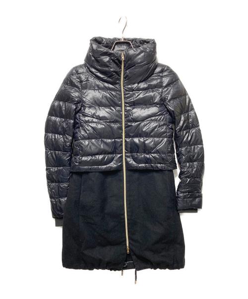 HERNO（ヘルノ）HERNO (ヘルノ) 異素材切り替えダウンコート ネイビー サイズ:38の古着・服飾アイテム