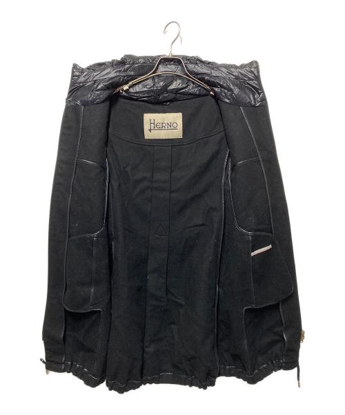 HERNO（ヘルノ）HERNO (ヘルノ) 異素材切り替えダウンコート ネイビー サイズ:38の古着・服飾アイテム