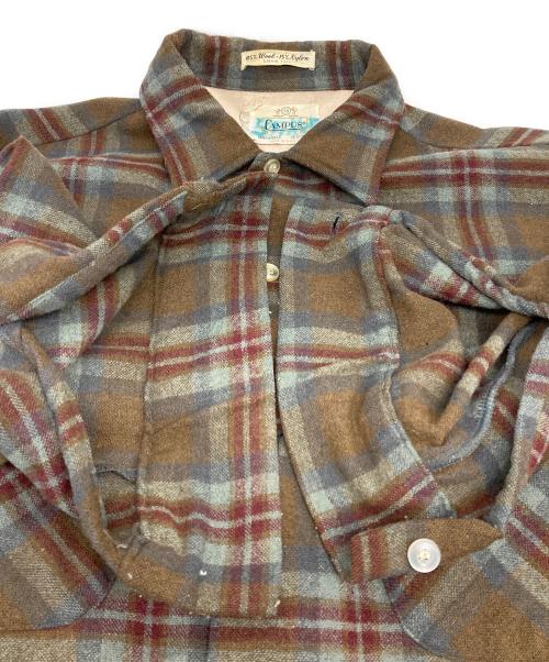 CAMPUS（キャンパス）CAMPUS (キャンパス) 60'Sヴィンテージウールシャツ ブラウン サイズ:Sの古着・服飾アイテム