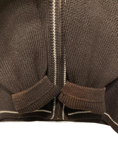 PENNEYS（ペニーズ）PENNEYS (ペニーズ) ジップカーディガン ブラウン サイズ:Mの古着・服飾アイテム