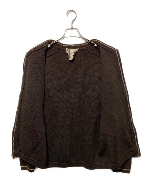 PENNEYS（ペニーズ）PENNEYS (ペニーズ) ジップカーディガン ブラウン サイズ:Mの古着・服飾アイテム