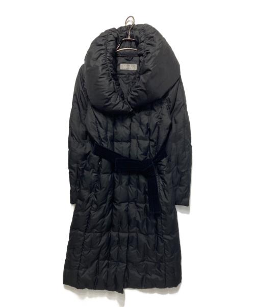 MaxMara（マックスマーラ）MaxMara (マックスマーラ) ベルテッドダウンコート ブラック サイズ:42の古着・服飾アイテム