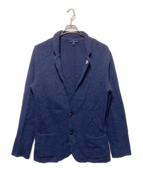 LARDINI（ラルディーニ）LARDINI (ラルディーニ) ニットジャケット ネイビー サイズ:Mの古着・服飾アイテム