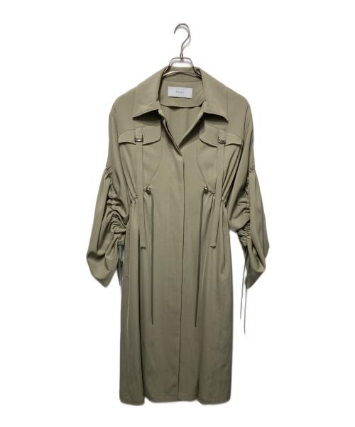 MURRAL（ミューラル）MURRAL (ミューラル) Gathered sleeve military coat グリーン サイズ:freeの古着・服飾アイテム