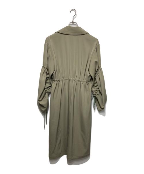 MURRAL（ミューラル）MURRAL (ミューラル) Gathered sleeve military coat グリーン サイズ:freeの古着・服飾アイテム