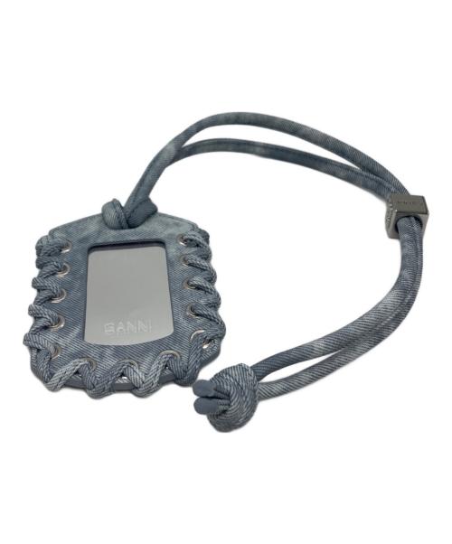 GANNI（ガニー）GANNI (ガニー) Bleached Medium Hobo Bag スカイブルーの古着・服飾アイテム