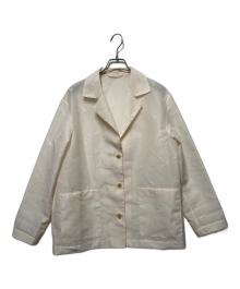 Spick and Span（スピック＆スパン）の古着「刺繍オーガンジージャケット」｜ベージュ