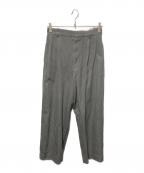 YLEVEイレーヴ）の古着「FINX COTTON RAMMY TWILL TR/コットンツイルトラウザース」｜グレー