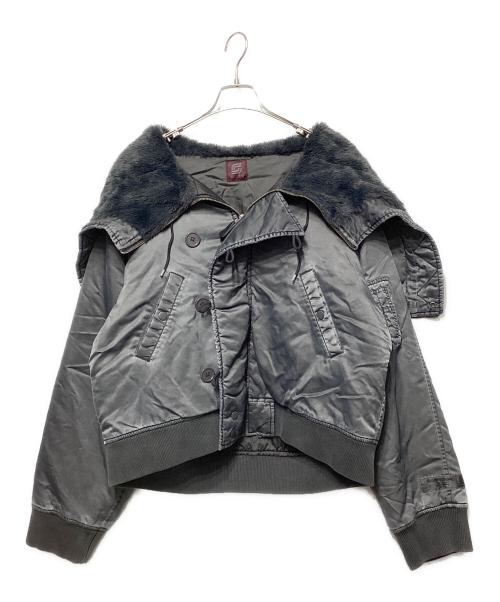 Sourcream（サワークリーム）Sourcream (サワークリーム) N-2B型中綿ジャケット グレー サイズ:freeの古着・服飾アイテム