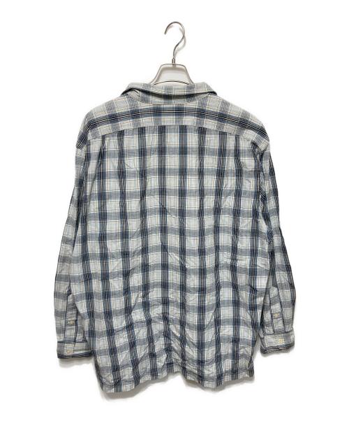 POLO RALPH LAUREN（ポロ・ラルフローレン）POLO RALPH LAUREN (ポロ・ラルフローレン) 開襟チェックシャツ ブルー サイズ:XLの古着・服飾アイテム