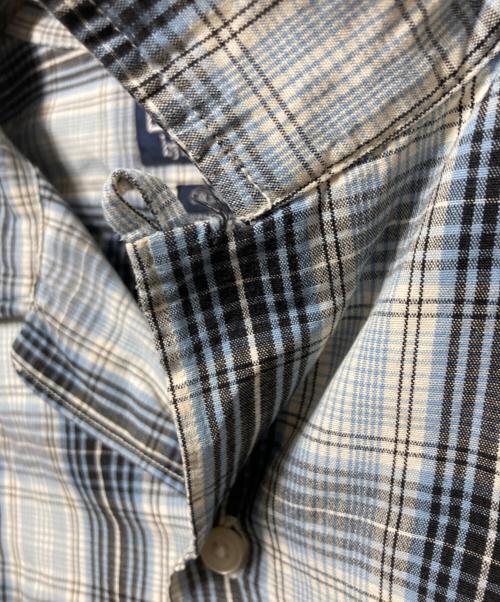 POLO RALPH LAUREN（ポロ・ラルフローレン）POLO RALPH LAUREN (ポロ・ラルフローレン) 開襟チェックシャツ ブルー サイズ:XLの古着・服飾アイテム