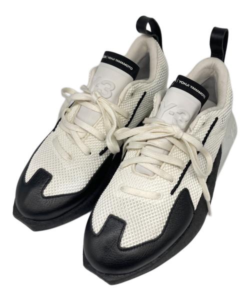Y-3（ワイスリー）Y-3 (ワイスリー) ローカットスニーカー ホワイト×ブラック サイズ:23.5の古着・服飾アイテム