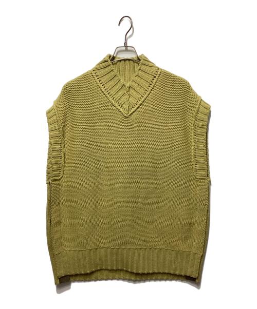 sacai（サカイ）sacai (サカイ) WOOL KNIT VEST イエロー サイズ:2の古着・服飾アイテム