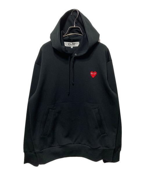 PLAY COMME des GARCONS（プレイコムデギャルソン）PLAY COMME des GARCONS (プレイコムデギャルソン) ワンポイントパーカー ブラック サイズ:XLの古着・服飾アイテム