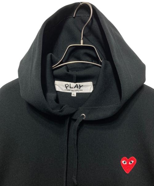 PLAY COMME des GARCONS（プレイコムデギャルソン）PLAY COMME des GARCONS (プレイコムデギャルソン) ワンポイントパーカー ブラック サイズ:XLの古着・服飾アイテム