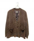 quattrocchiクアトロッキ）の古着「ゴートスエードジャケット」｜ブラウン