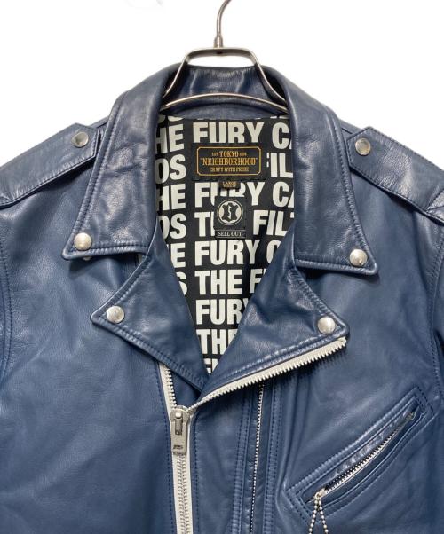 NEIGHBORHOOD（ネイバーフッド）NEIGHBORHOOD (ネイバーフッド) SELL OUT ライダースジャケット ブルー サイズ:Ｌの古着・服飾アイテム