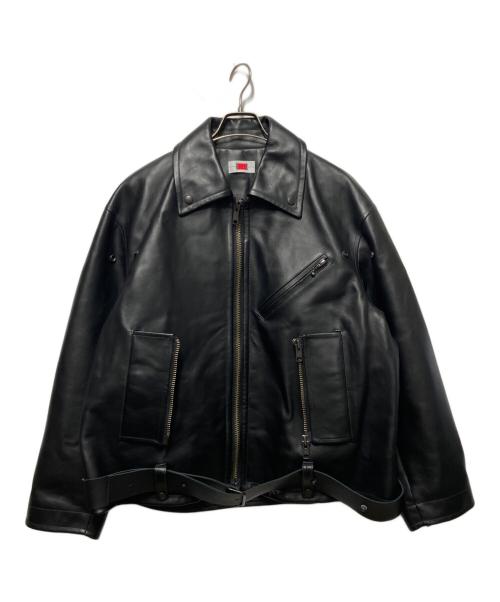 BY H（バイ エイチ）BY H (バイ エイチ) レザージャケット ブラック サイズ:freeの古着・服飾アイテム
