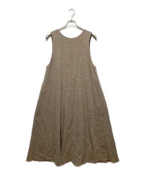 BEARDSLEY（ビアズリー）BEARDSLEY (ビアズリー) カラーネップジャンパースカート ベージュ サイズ:freeの古着・服飾アイテム