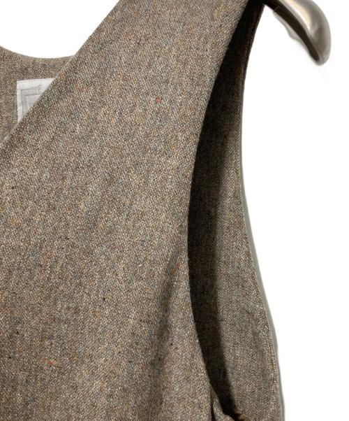 BEARDSLEY（ビアズリー）BEARDSLEY (ビアズリー) カラーネップジャンパースカート ベージュ サイズ:freeの古着・服飾アイテム