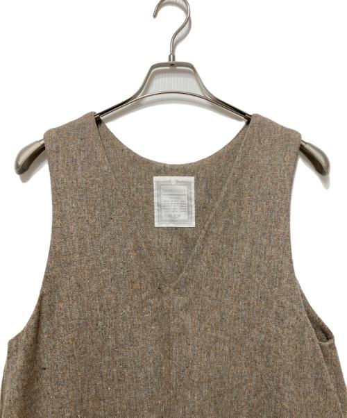 BEARDSLEY（ビアズリー）BEARDSLEY (ビアズリー) カラーネップジャンパースカート ベージュ サイズ:freeの古着・服飾アイテム
