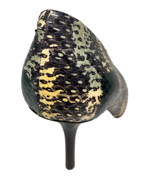 CELINE（セリーヌ）CELINE (セリーヌ) パイソン柄パンプス グリーン サイズ:39の古着・服飾アイテム