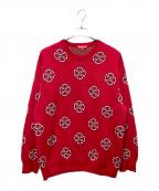 SUPREME×INDEPENDENTシュプリーム×インディペンデント）の古着「Crosses Sweater」｜レッド