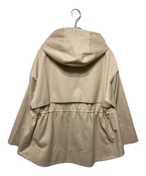 ebure（エブール）ebure (エブール) バックギャザーショート丈フーデッドコート ベージュ サイズ:36の古着・服飾アイテム