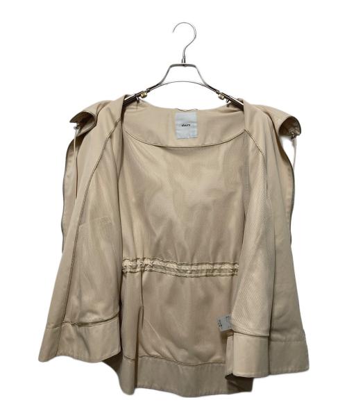 ebure（エブール）ebure (エブール) バックギャザーショート丈フーデッドコート ベージュ サイズ:36の古着・服飾アイテム