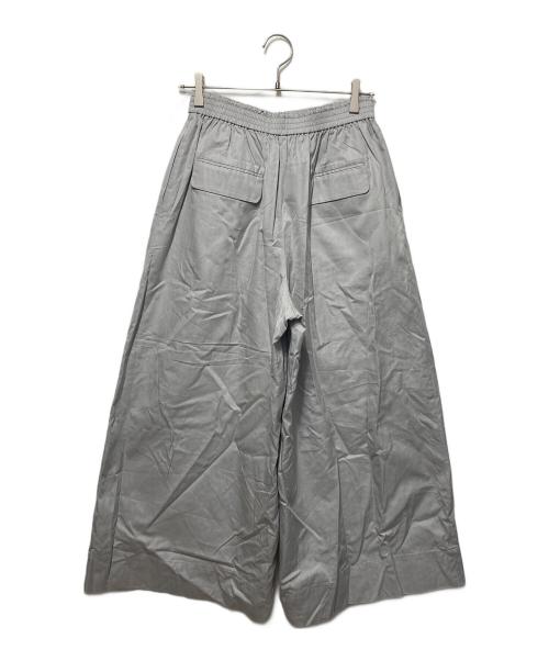 ebure（エブール）ebure (エブール) コットンヘリンボーン ワイドパンツ グレー サイズ:38の古着・服飾アイテム