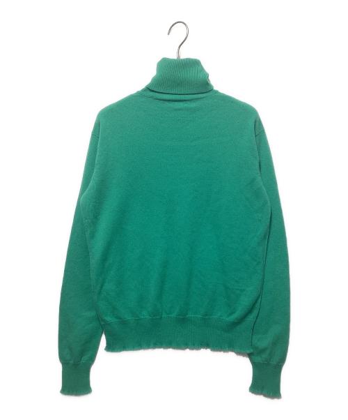 BLAMINK（ブラミンク）BLAMINK (ブラミンク) カシミヤ12Gタートルロングスリーブ ニットセーター グリーン サイズ:36の古着・服飾アイテム