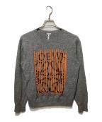 LOEWEロエベ）の古着「ロゴメッシュデザインカシミヤニットセーター」｜グレー