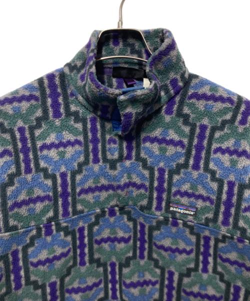 Patagonia（パタゴニア）Patagonia (パタゴニア) 90’S テウェルチェ柄シンチラスナップT マルチカラー サイズ:XSの古着・服飾アイテム