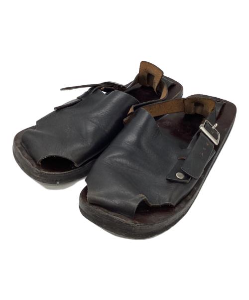 JUTTA NEUMANN（ユッタニューマン）JUTTA NEUMANN (ユッタニューマン) JEFF レザーサンダル ブラック サイズ:D8の古着・服飾アイテム