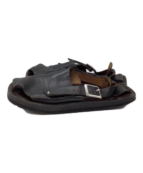 JUTTA NEUMANN（ユッタニューマン）JUTTA NEUMANN (ユッタニューマン) JEFF レザーサンダル ブラック サイズ:D8の古着・服飾アイテム