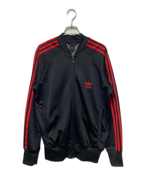 adidas（アディダス）adidas (アディダス) トラックジャケット レッド×ブラック サイズ:Lの古着・服飾アイテム