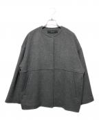 ）の古着「スーパー140ビーバーノーカラーショートコート」｜グレー