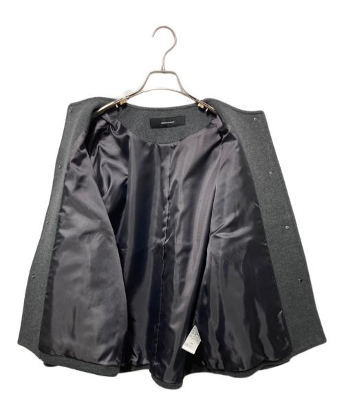 JOURNAL STANDARD（ジャーナルスタンダード）JOURNAL STANDARD (ジャーナルスタンダード) スーパー140ビーバーノーカラーショートコート グレー サイズ:36の古着・服飾アイテム