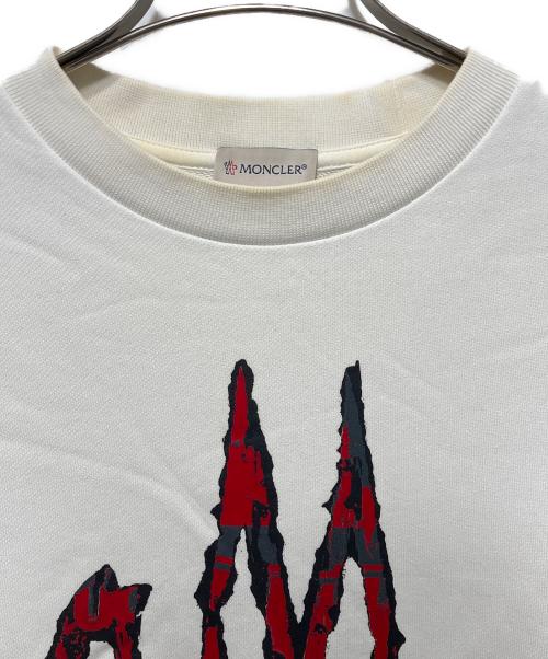 MONCLER（モンクレール）MONCLER (モンクレール) ロゴスウェット ホワイト サイズ:Ｓの古着・服飾アイテム