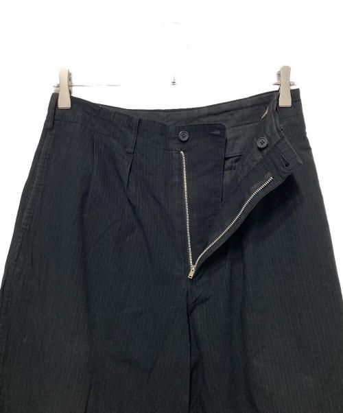 Y's for men（ワイズフォーメン）Y's for men (ワイズフォーメン) テーパードストライプパンツ ブラック サイズ:Mの古着・服飾アイテム