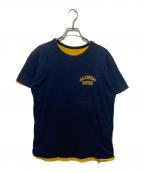 Championチャンピオン）の古着「80’S ダブルフェイスTEE」｜イエロー×ネイビー