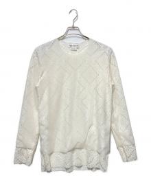 COMME des GARCONS COMME des GARCONS（コムデギャルソン コムデギャルソン）の古着「レイヤード レース プルオーバー トップス」｜ホワイト