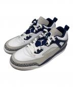 NIKEナイキ）の古着「ミドルカットスニーカー」｜ホワイト×ブルー