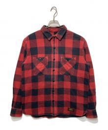 NEIGHBORHOOD（ネイバーフッド）の古着「バッファローチェックネルシャツ」｜レッド