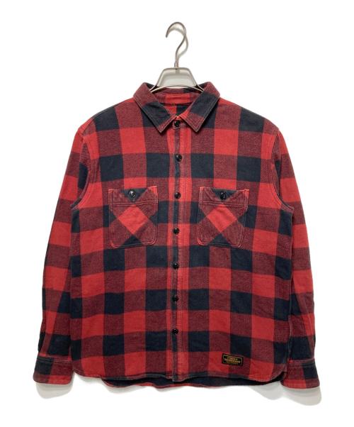 NEIGHBORHOOD（ネイバーフッド）NEIGHBORHOOD (ネイバーフッド) バッファローチェックネルシャツ レッド サイズ:Lの古着・服飾アイテム