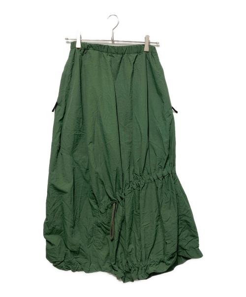nagonstans（ナゴンスタンス）nagonstans (ナゴンスタンス) ライトシェルタフタフレアバルーンスカート グリーン サイズ:Sの古着・服飾アイテム