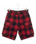 KAPITAL（キャピタル）の古着「バッファローチェックウールハーフパンツ」｜レッド