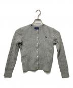 POLO RALPH LAURENポロ・ラルフローレン）の古着「ケーブルニットカーディガン」｜グレー