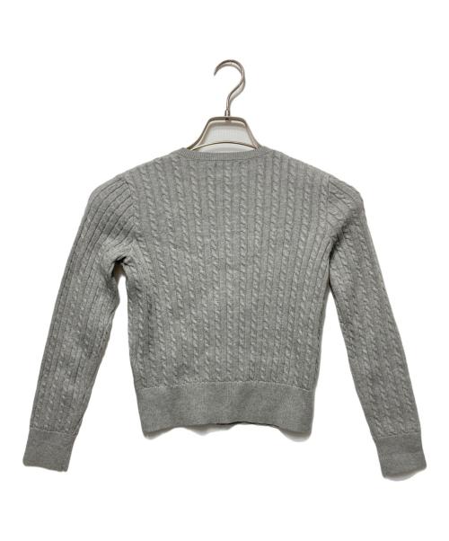 POLO RALPH LAUREN（ポロ・ラルフローレン）POLO RALPH LAUREN (ポロ・ラルフローレン) ケーブルニットカーディガン グレー サイズ:M（8-10）の古着・服飾アイテム